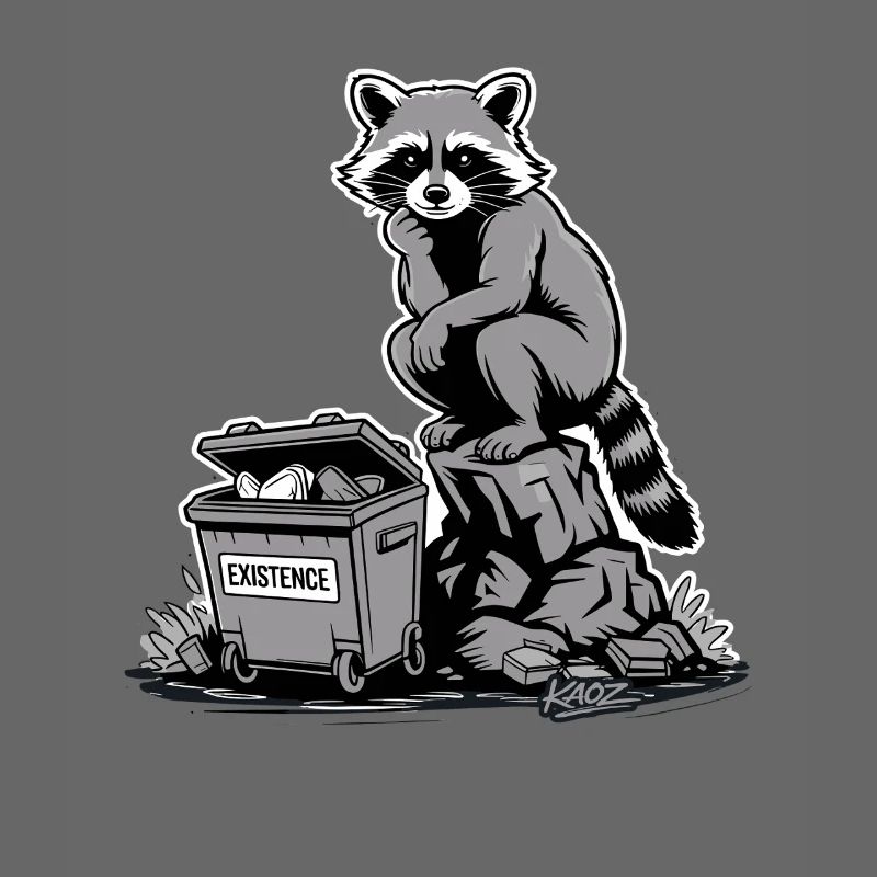 Existenz Waschbärmüllcontainer