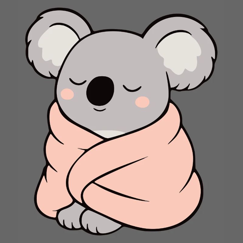 Koala mignon aux couleurs pastel