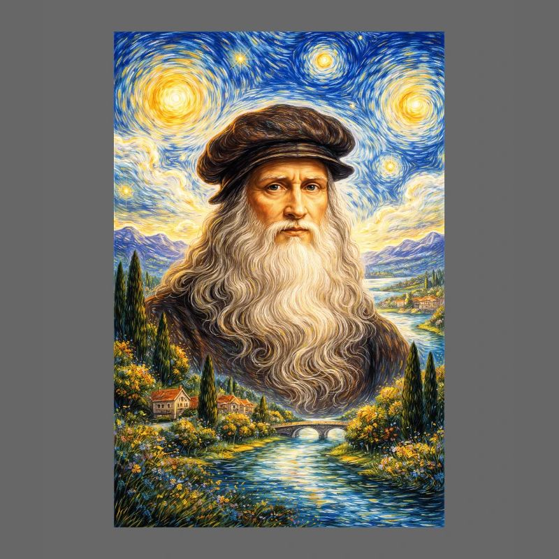 Leonardo da Vinci Starry Night