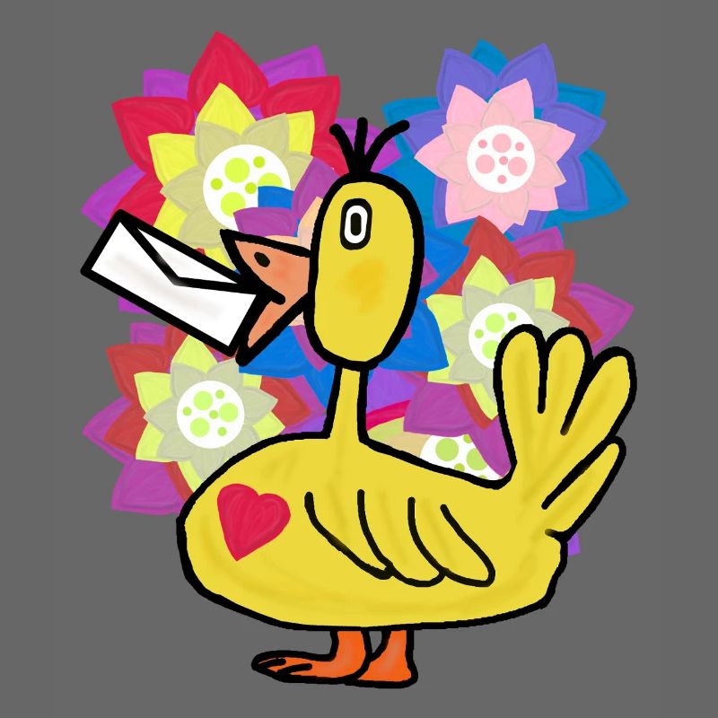 Fleurs de canard Salutations d’anniversaire Fleurs de canard
