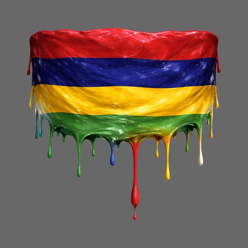 Mauritius Flag Drop Art