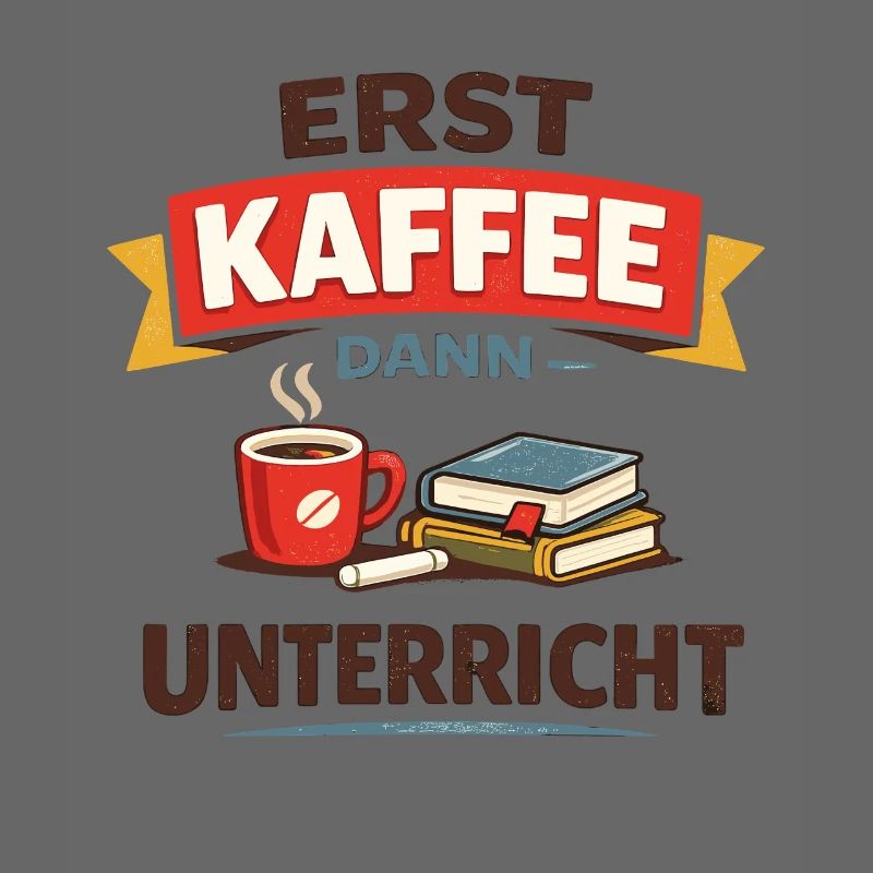 Erst Kaffee dann Unterricht Lehrer Spruch
