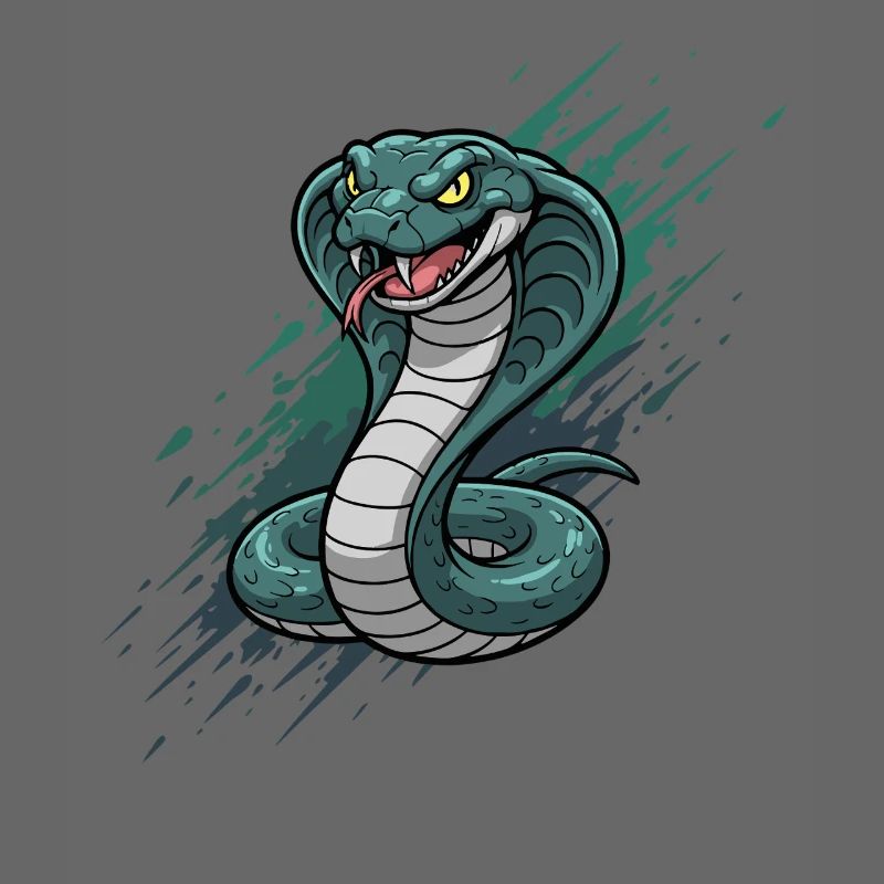 Cobra dans un motif d’impression d’attaque