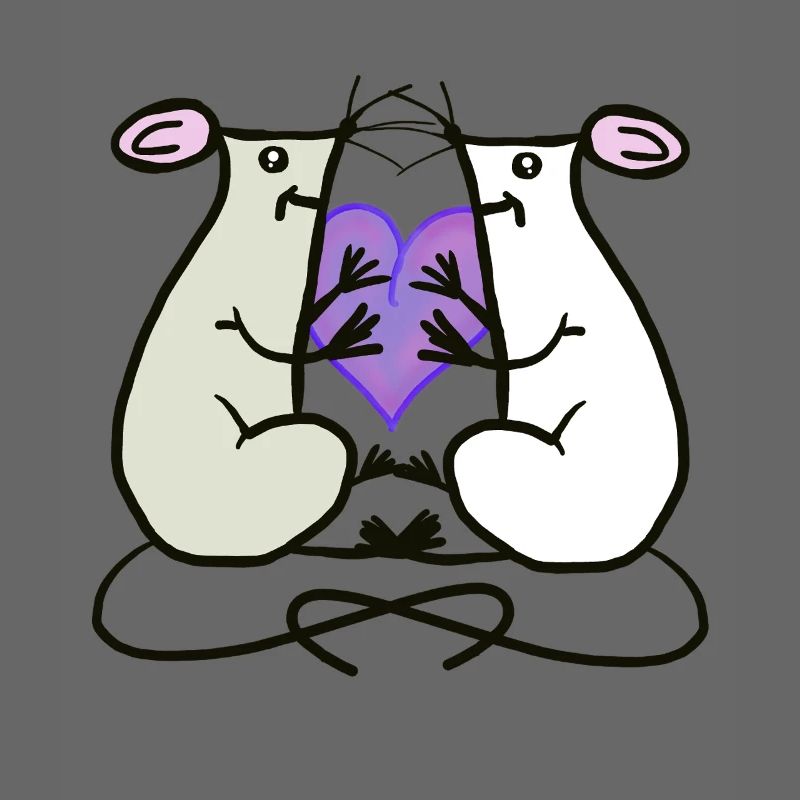 Ratten Mäuse Herz Valentin Freunde