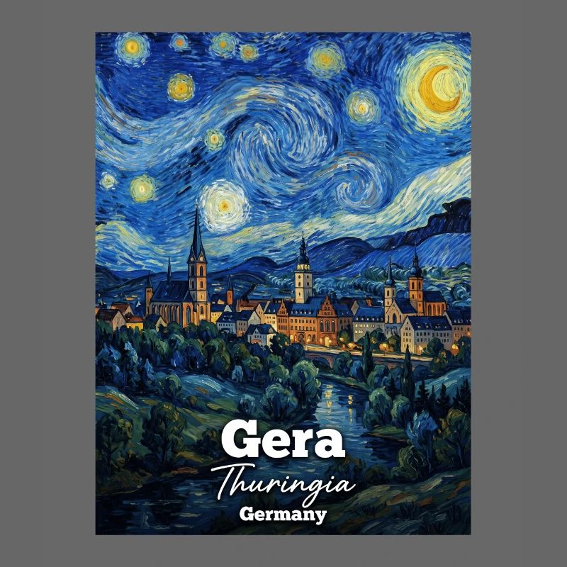 Gera Thuringia Germany Starry Night