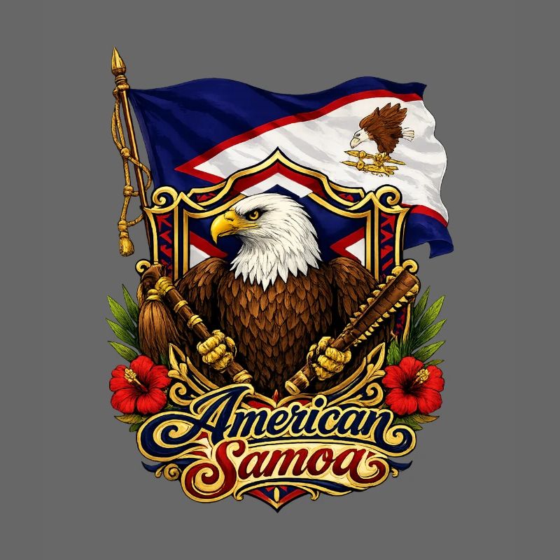 Drapeau de l’aigle des Samoa américaines