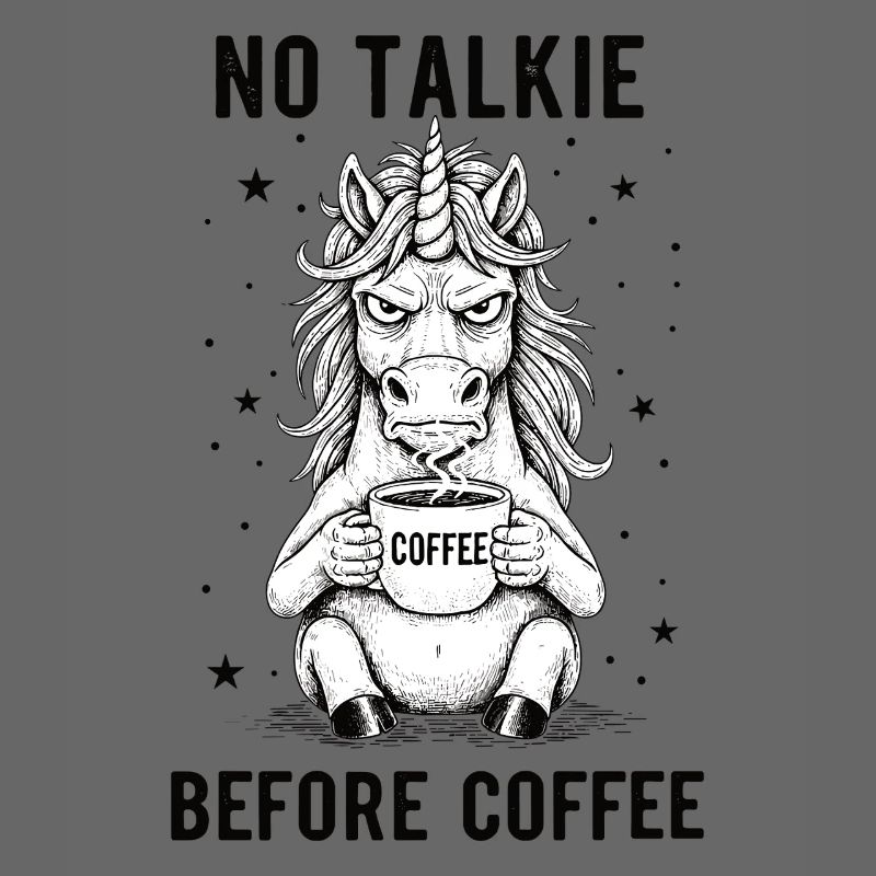 Pas de conversation devant une licorne amoureuse du café
