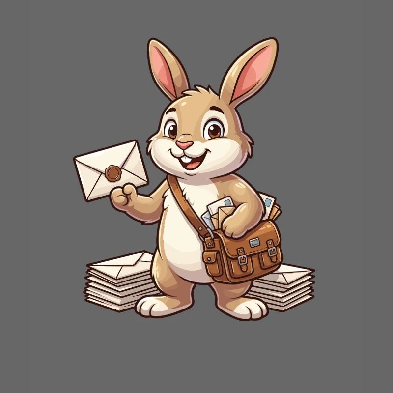 Postbunny mit Briefen