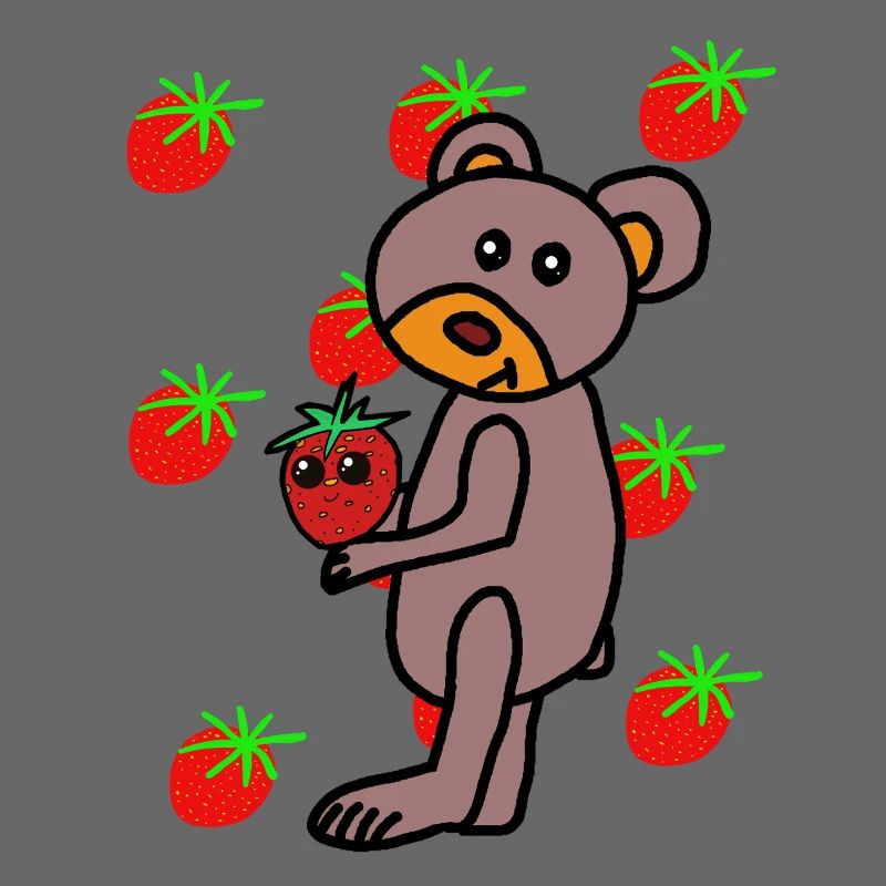 Teddy Teddybär Erdbeere Erdbeeren Kind