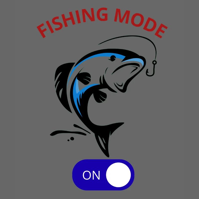 Angelmodus aktiviert Cool Angler Fish Hook Tee