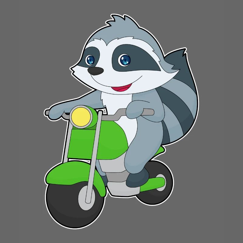 Waschbär Motorroller
