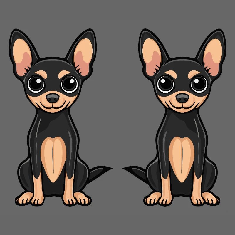Pinscher Hund Comic