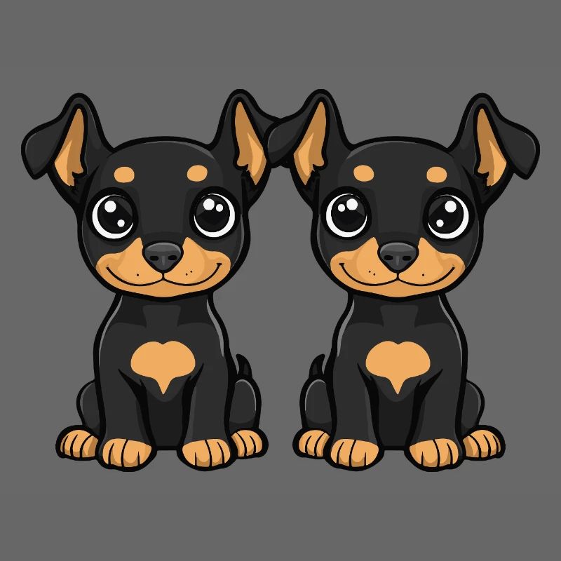 Doberman Hund Comic
