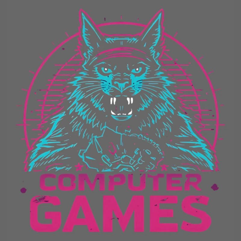 Games Logo mit Neon-Design