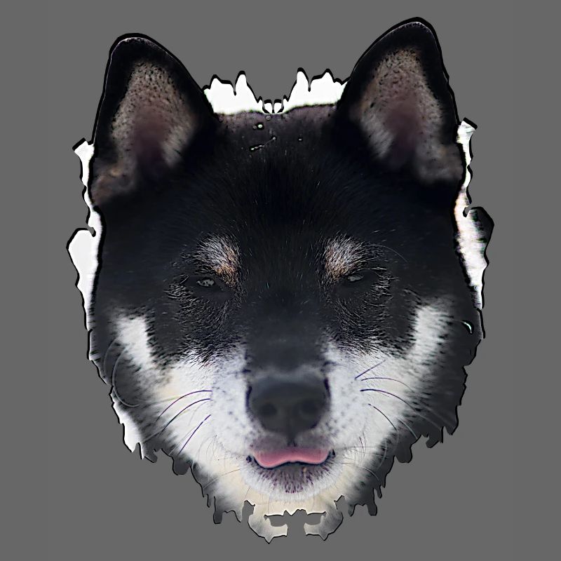 Conception du visage du chien de nuit