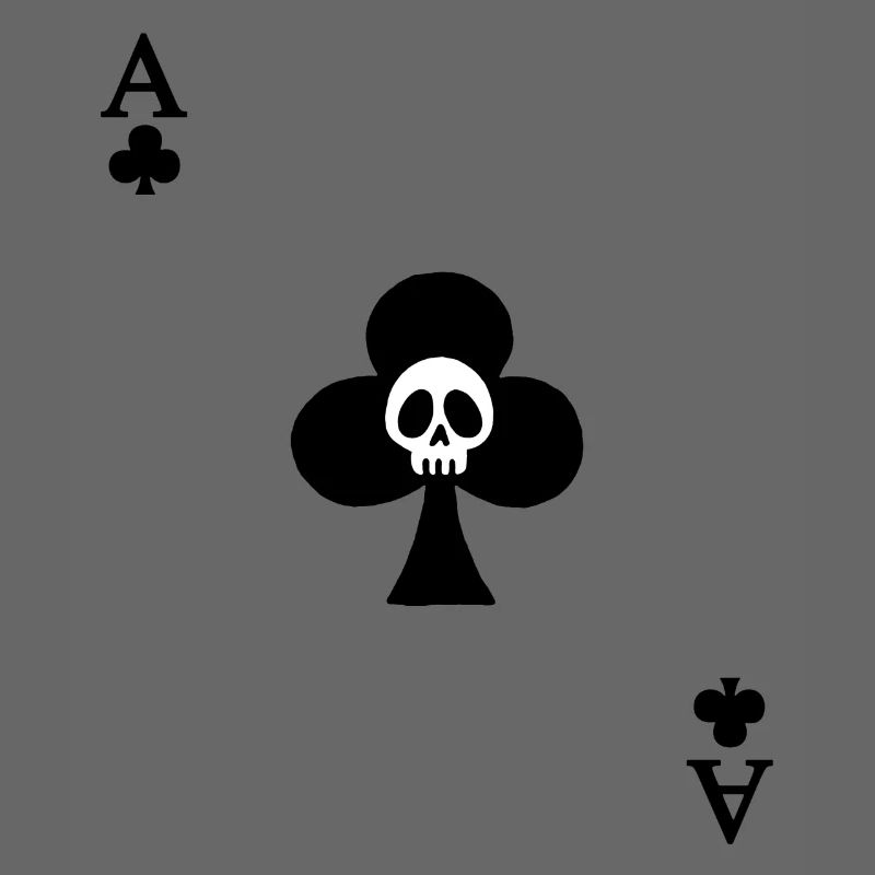 Schädel und Kreuz-Ass