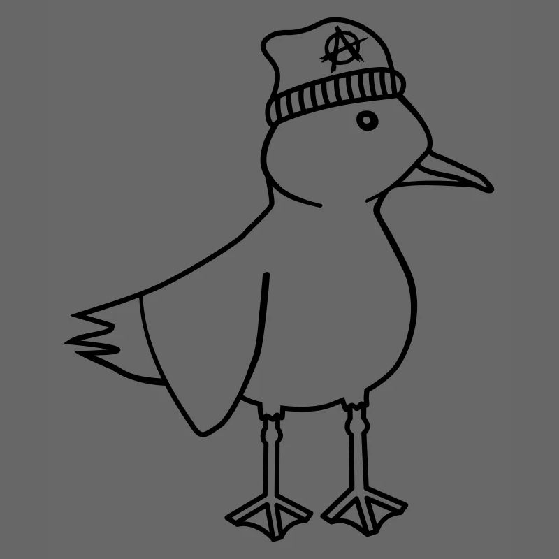 Seagull Anarchy – Vilain Maritime Hipster Art côtier