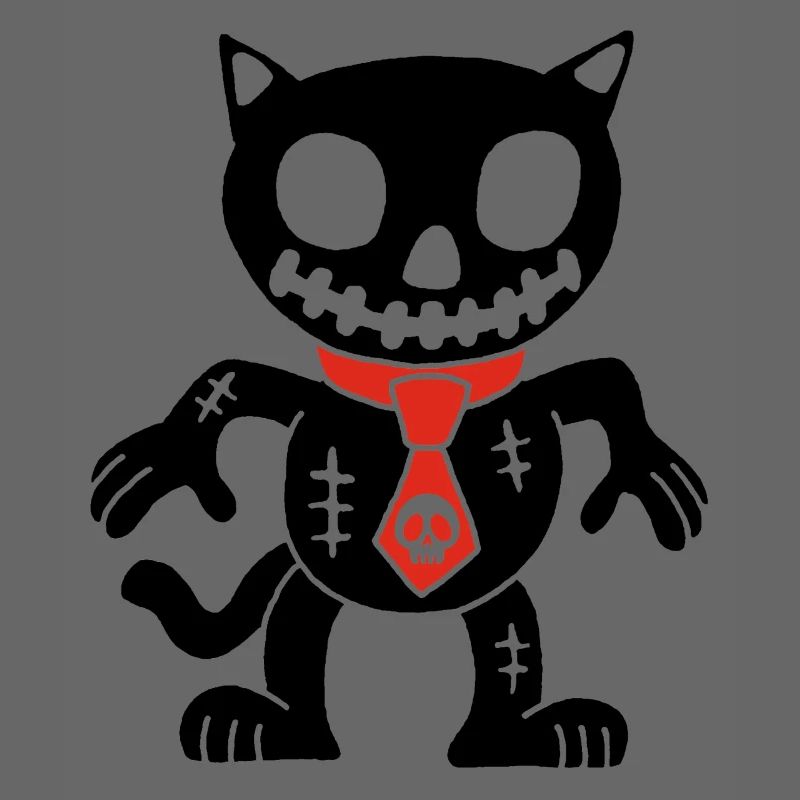 Schwarze Katze Voodoo Puppe