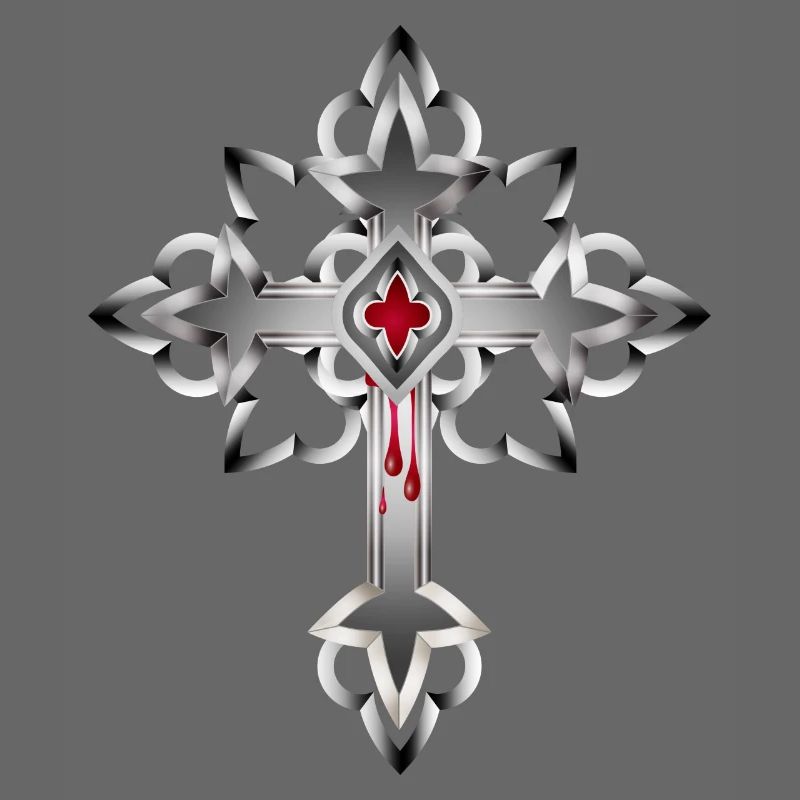 bleeding cross made of Gothic elements