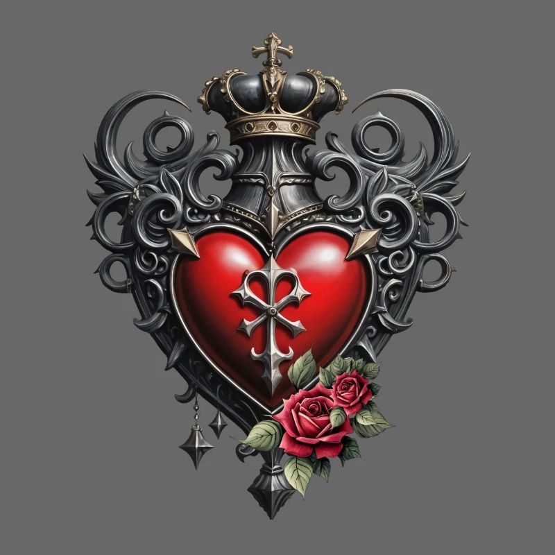 Elegantes Gothic Herz