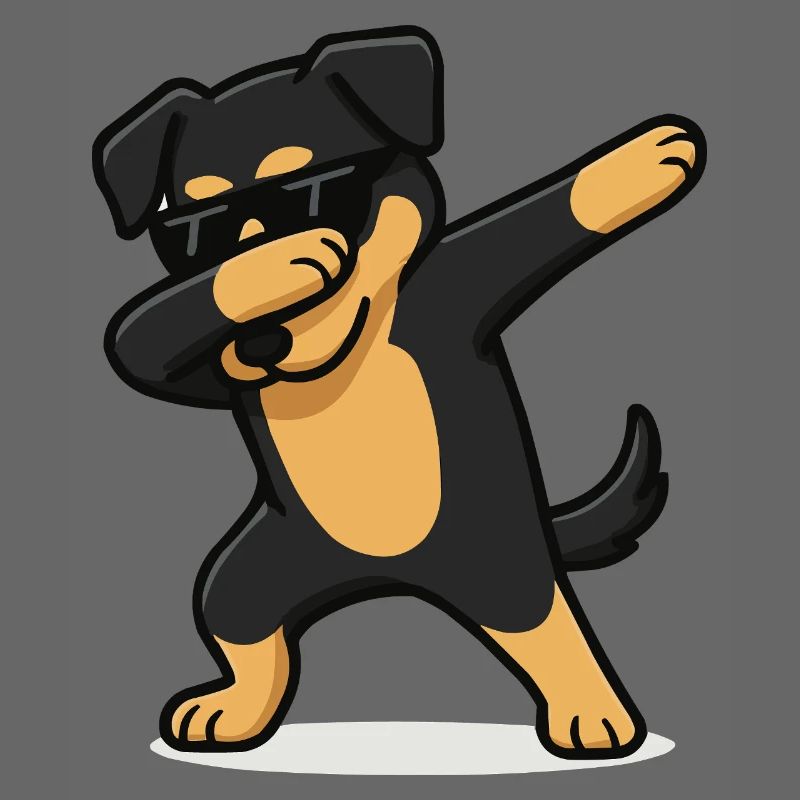 Dog Comic Dabbing