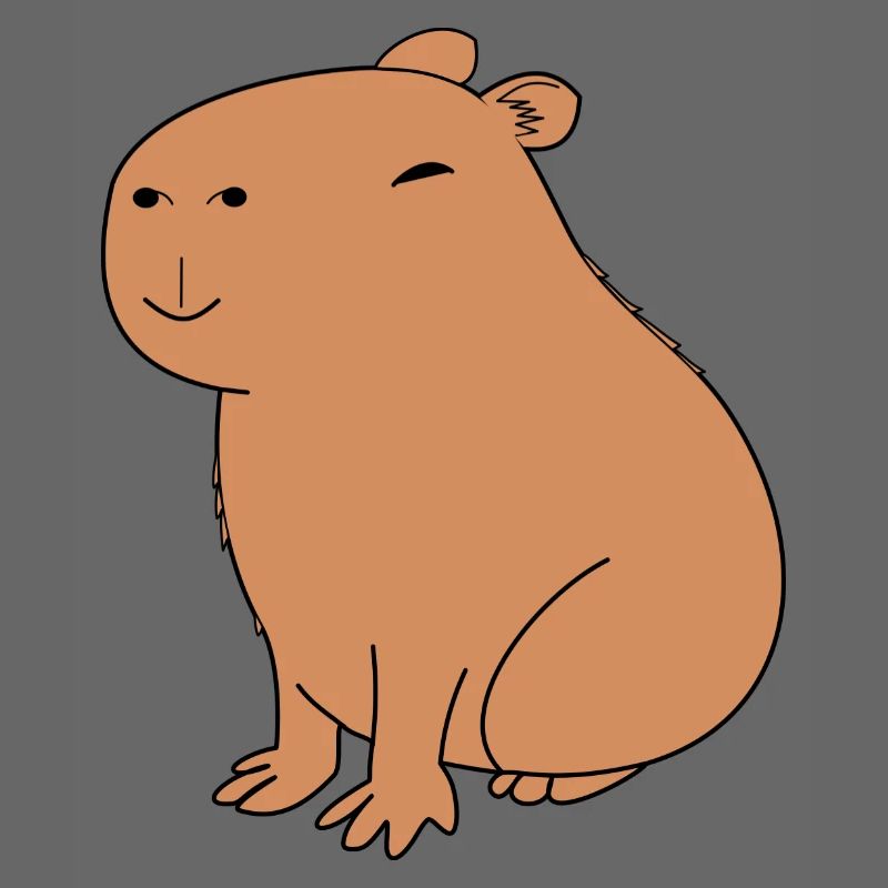 Fröhliches Capybara