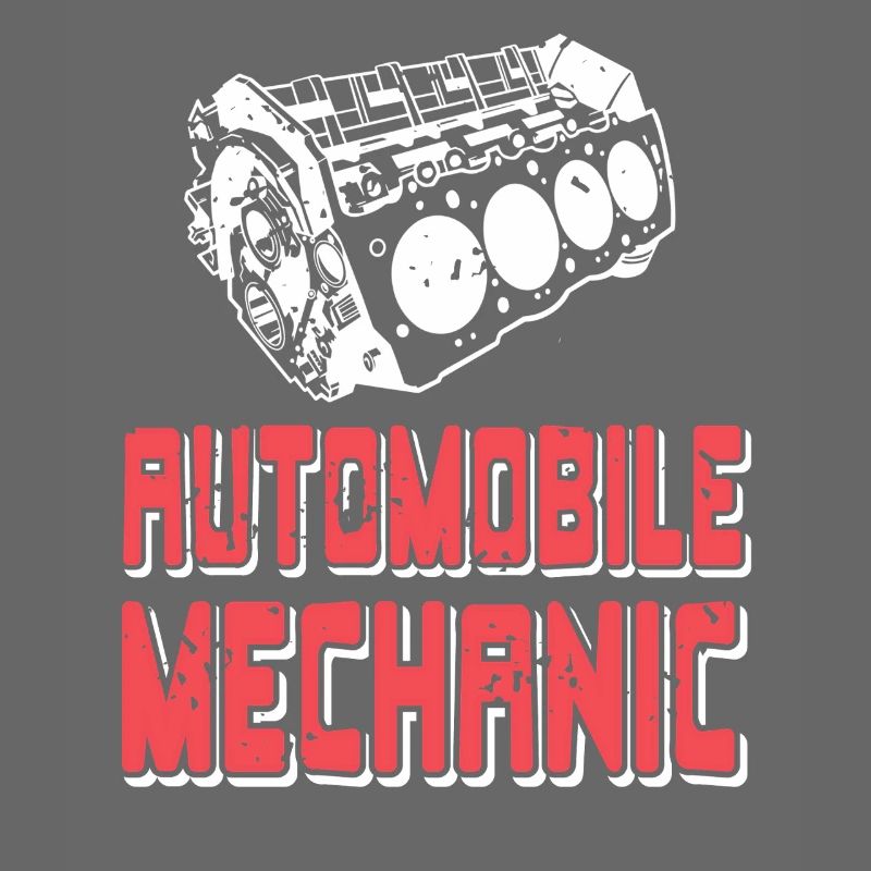 Automobile Mechanic Bold Engine Block Wrench Pride