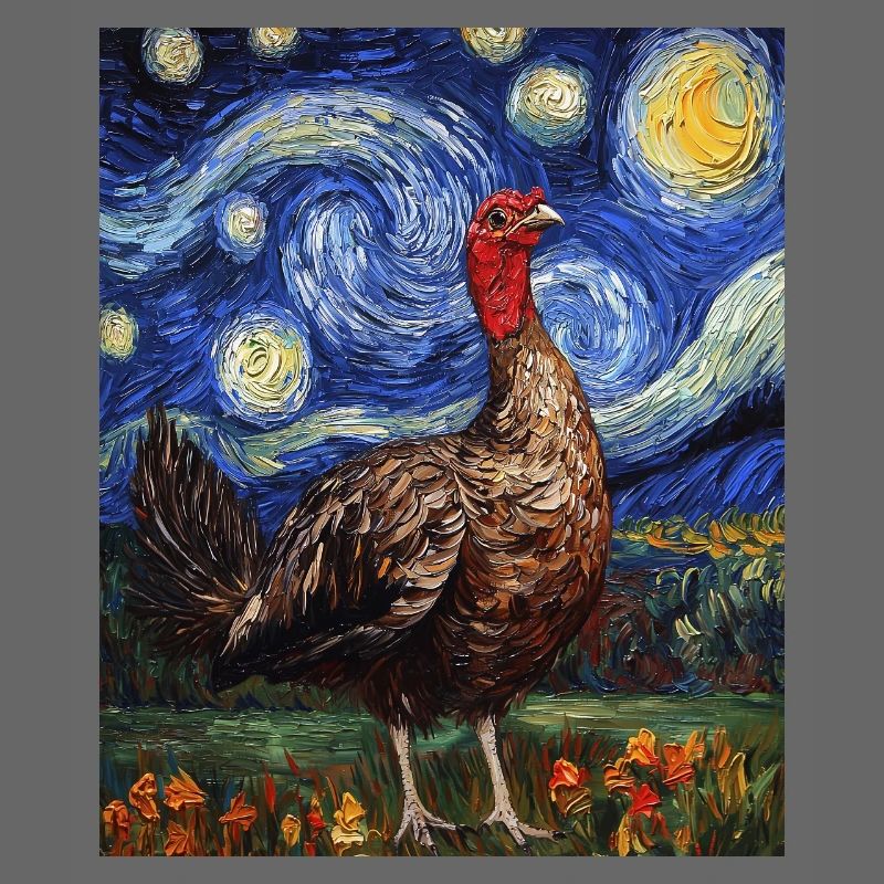 Oiseau de dinde à la Van Gogh
