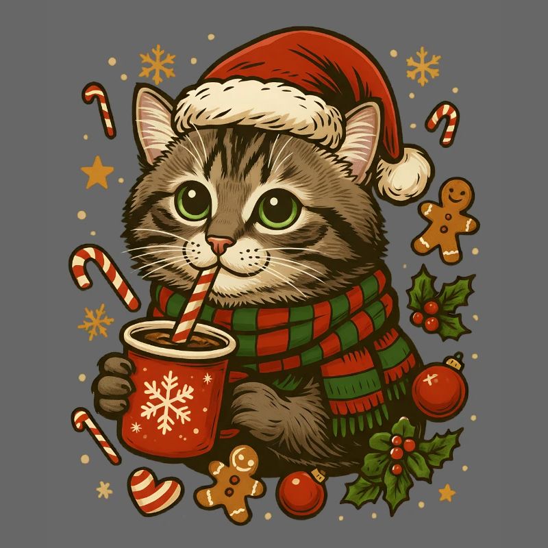 Chat à Noël