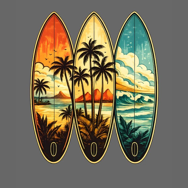 Tropical Surf Triptych