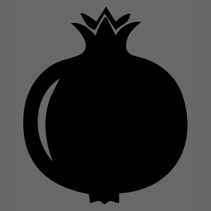 Granatapfel-Silhouette – Exotisches Fruchtdesign