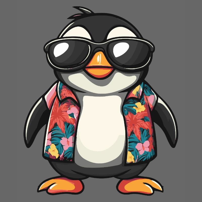 Pinguin Comic Urlaub