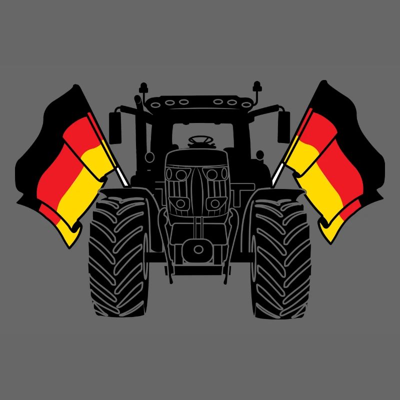 Tractor two flags Germany
