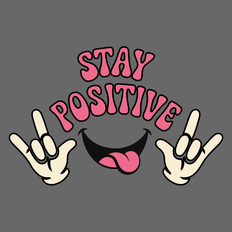 Verspieltes positives Vibes-Typografie-Design