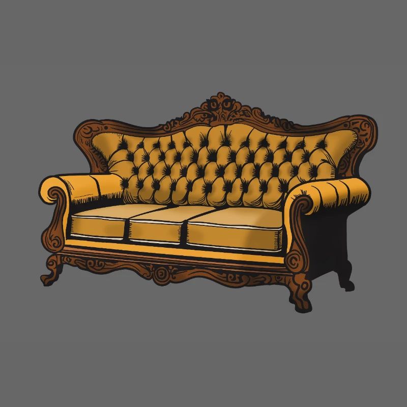 Viktorianische Samt-Sofagrafik