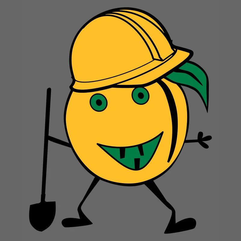 Orangen Bauarbeiter