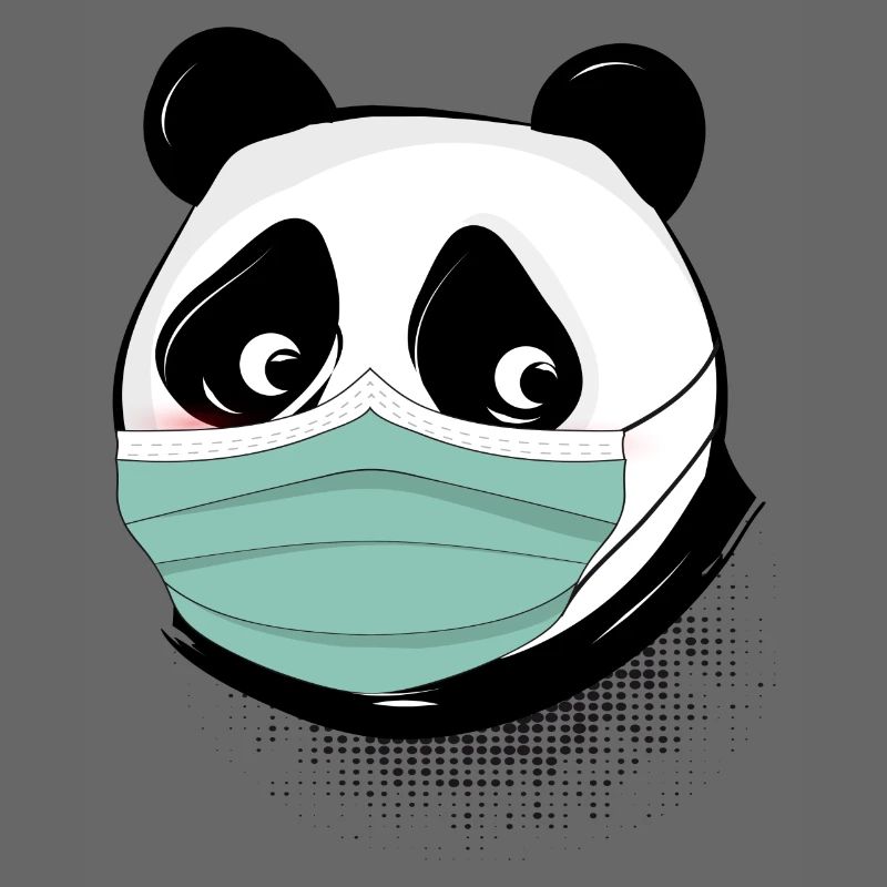 Ours panda avec masque masque