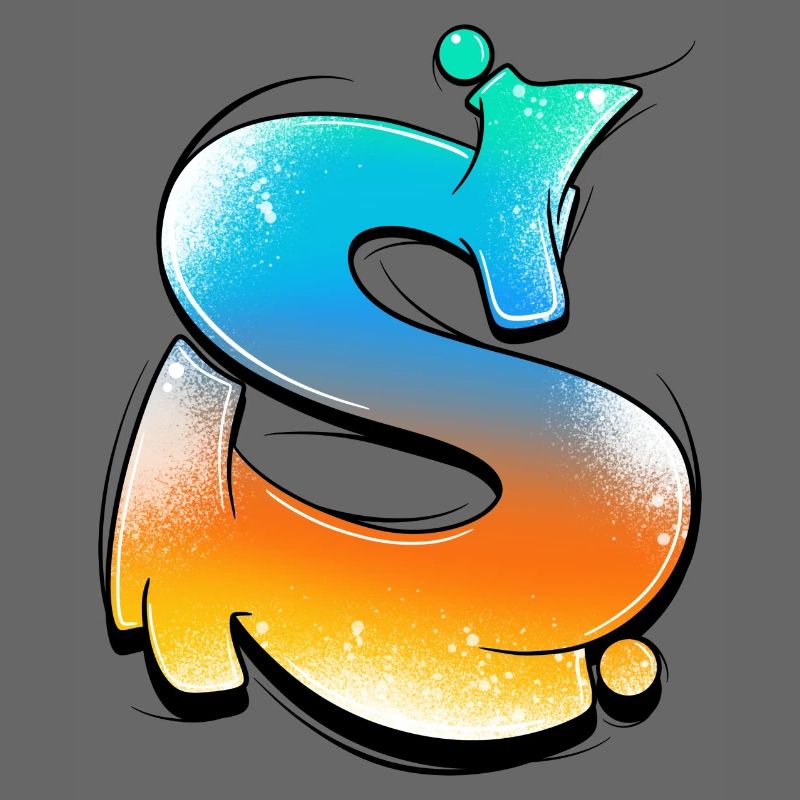 S-Farbverlauf Neon Spritzer