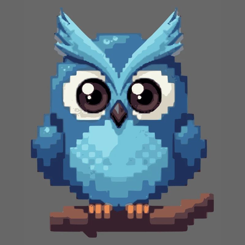 Pixel Eule – Retro 8-Bit Style