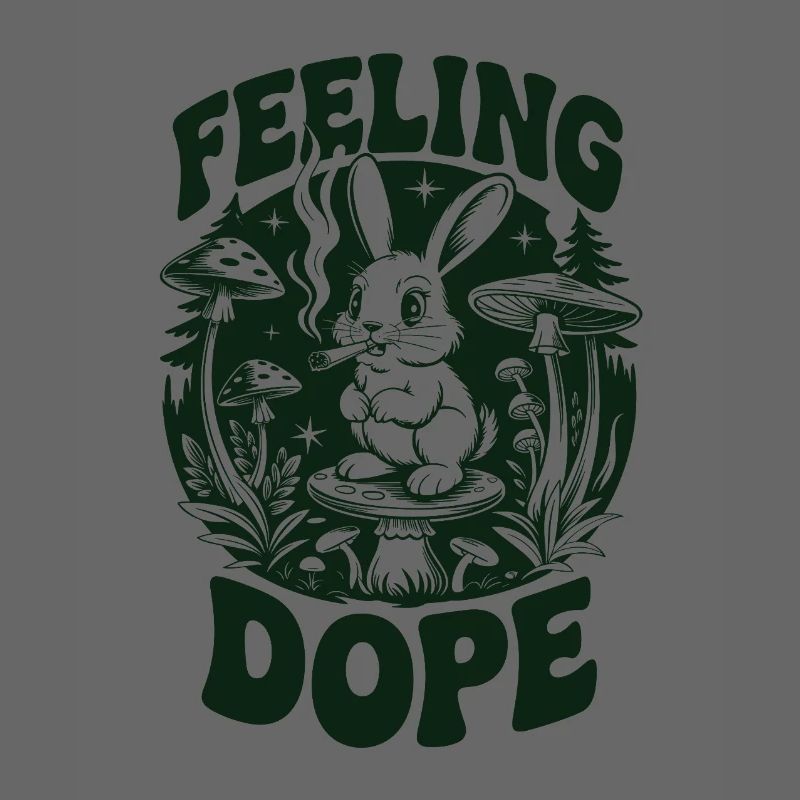 Lapin psychédélique dans la forêt