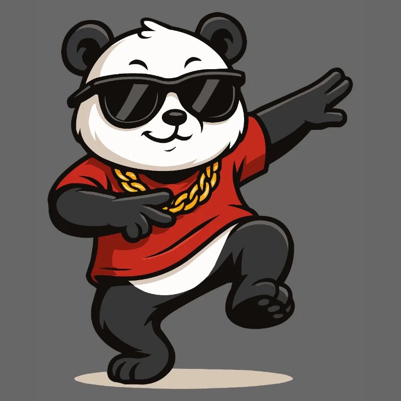 panda comic dance