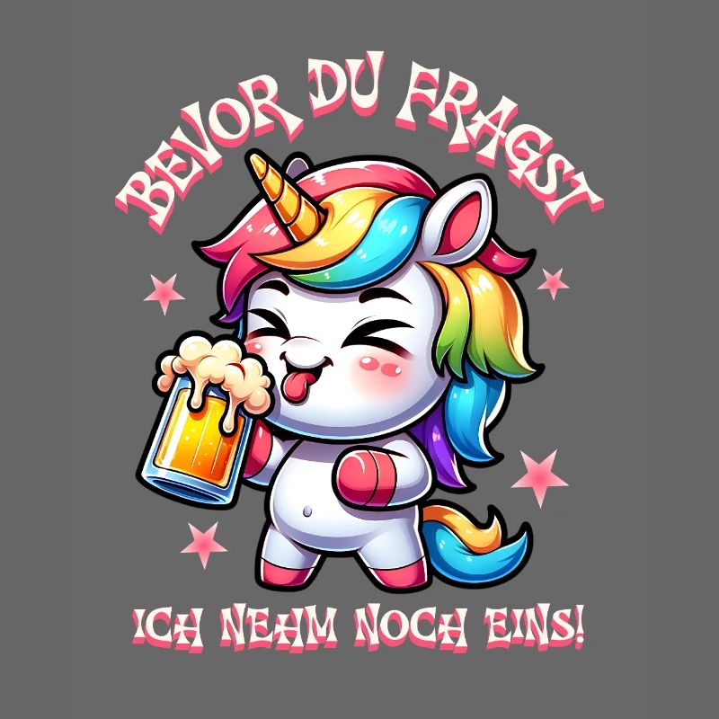 Buntes Einhorn Bier Feier