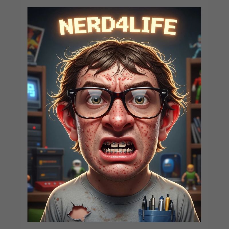 Nerd4Life Pixel Style Print