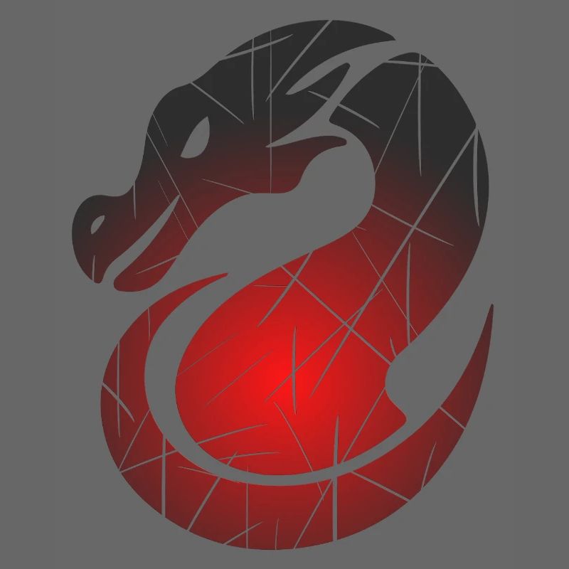 Roter Drachen mit Split-Textur