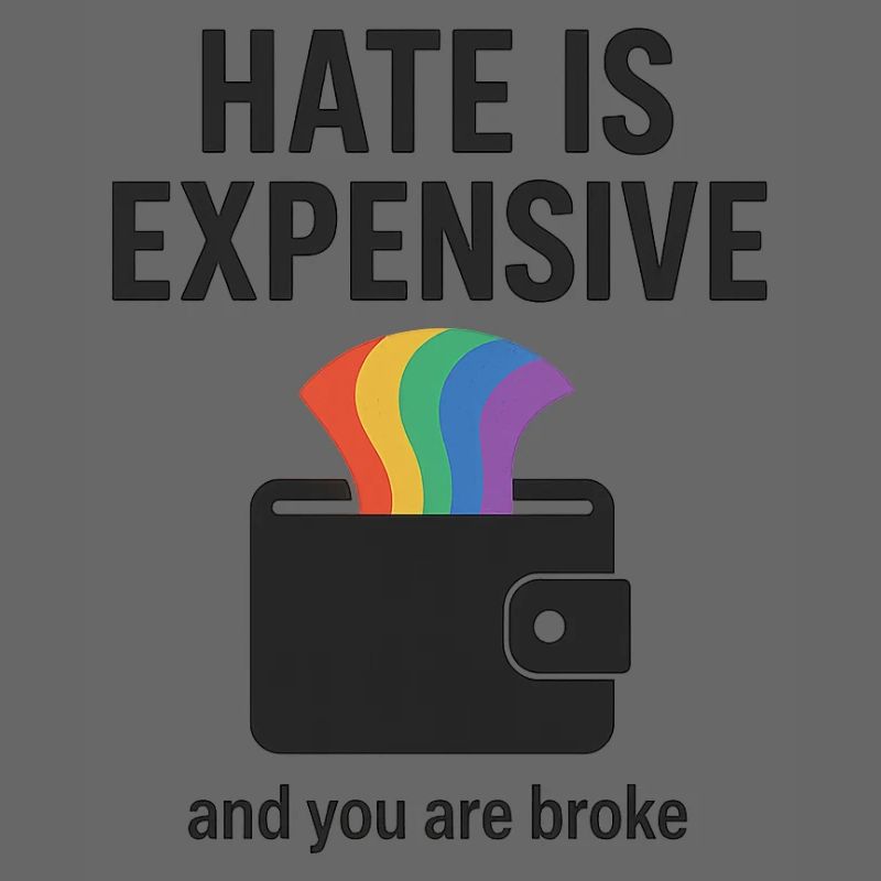 Hate Is Expensive Wallet Graphic