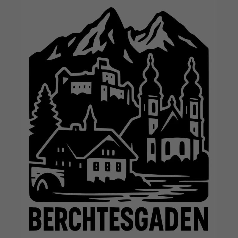 Silhouette de Berchtesgaden Point de repère