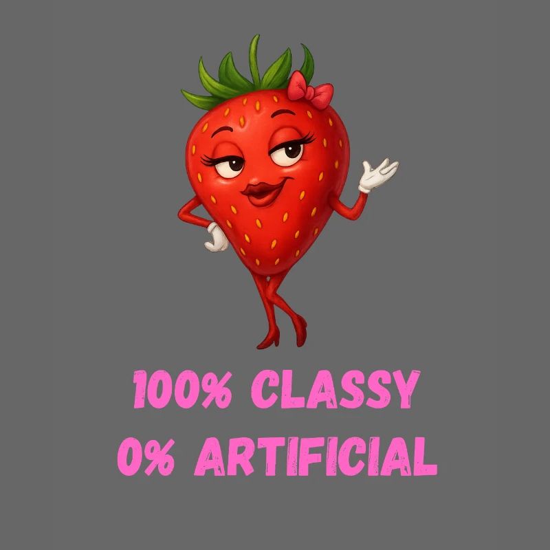 Erdbeere Diva Elegante Frucht karikatur