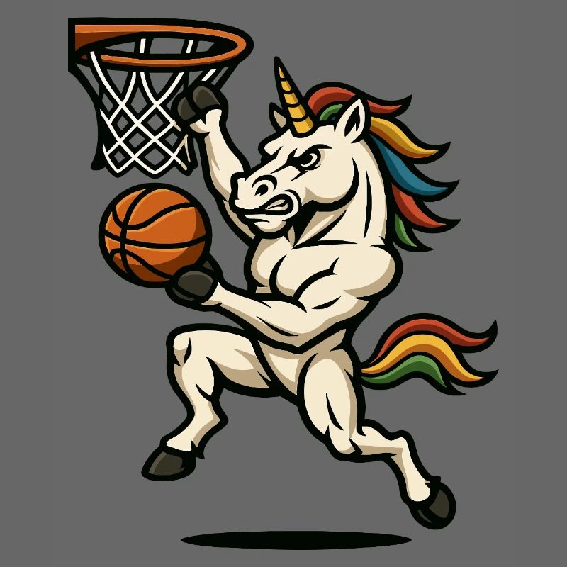 Rainbow Unicorn Slam Dunk