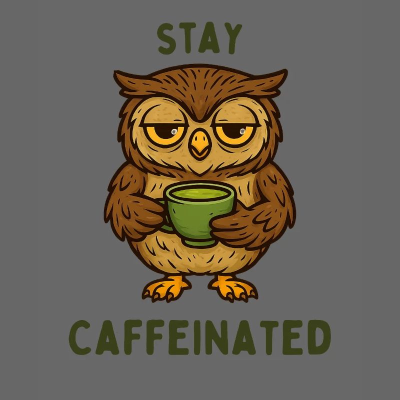 Bleib Kaffeiniert – Eulenmotiv