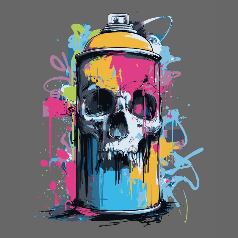 Spray à graffitis de crâne